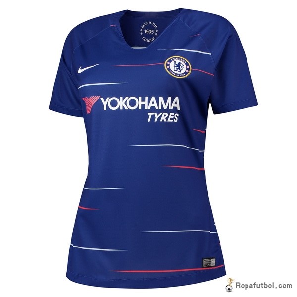 Camiseta Chelsea Replica Primera Ropa Mujer 2018/19 Azul